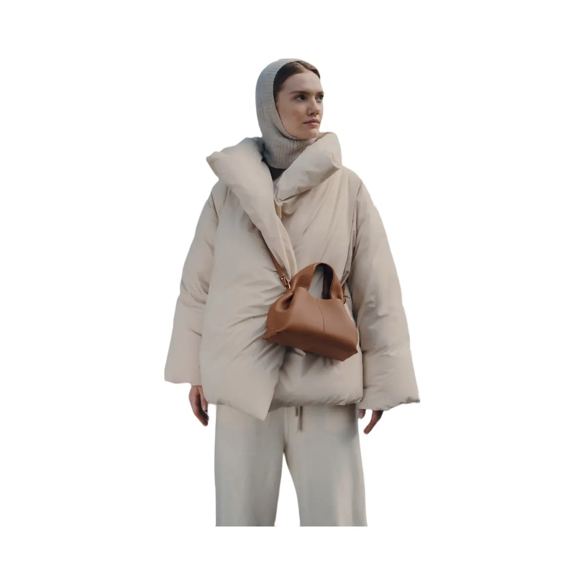 Polene Numero Neuf Mini Textured Camel - HypeFly India View 3