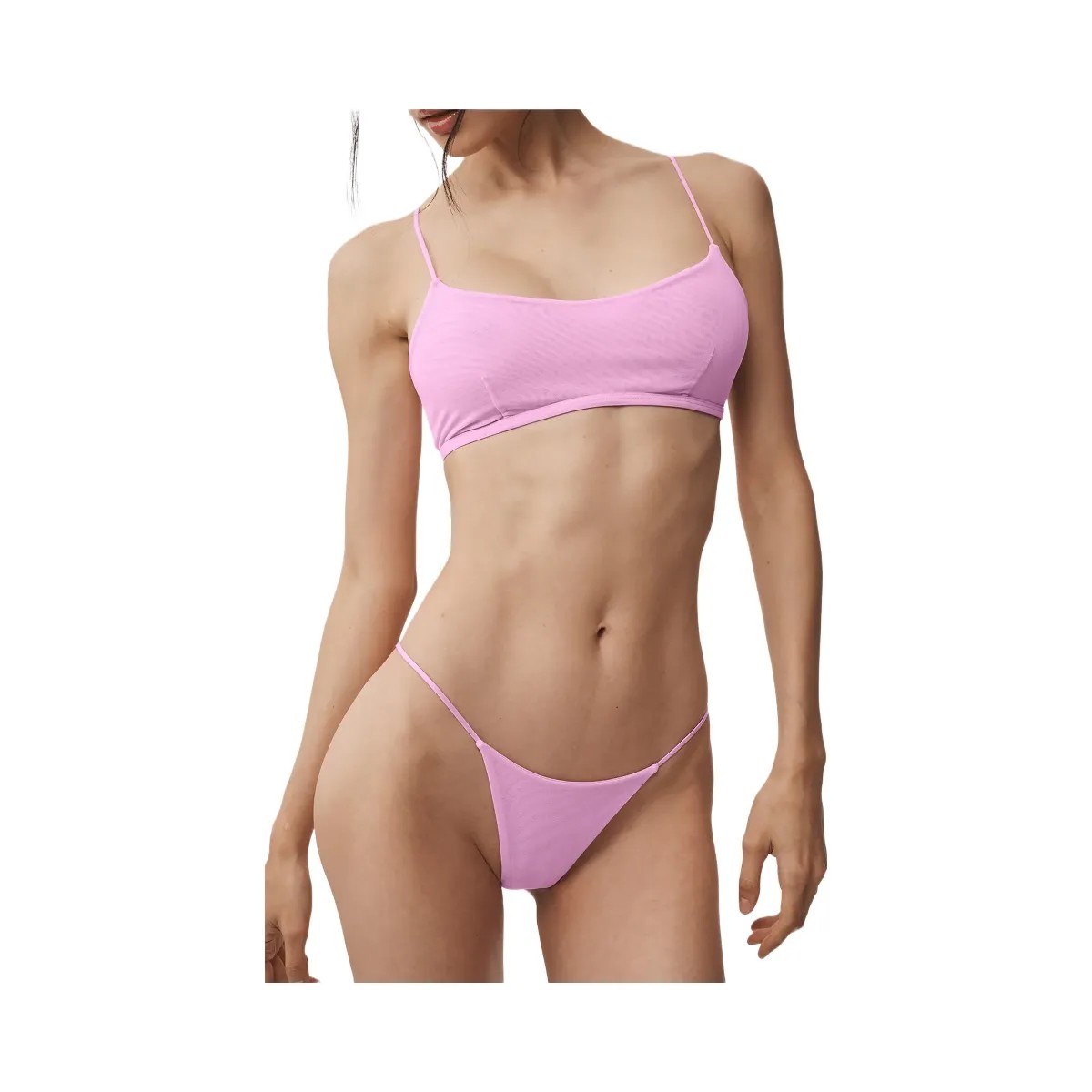 Alo Women's Airmesh Venus Thong - Candy Heart Pink - HypeFly India View 1