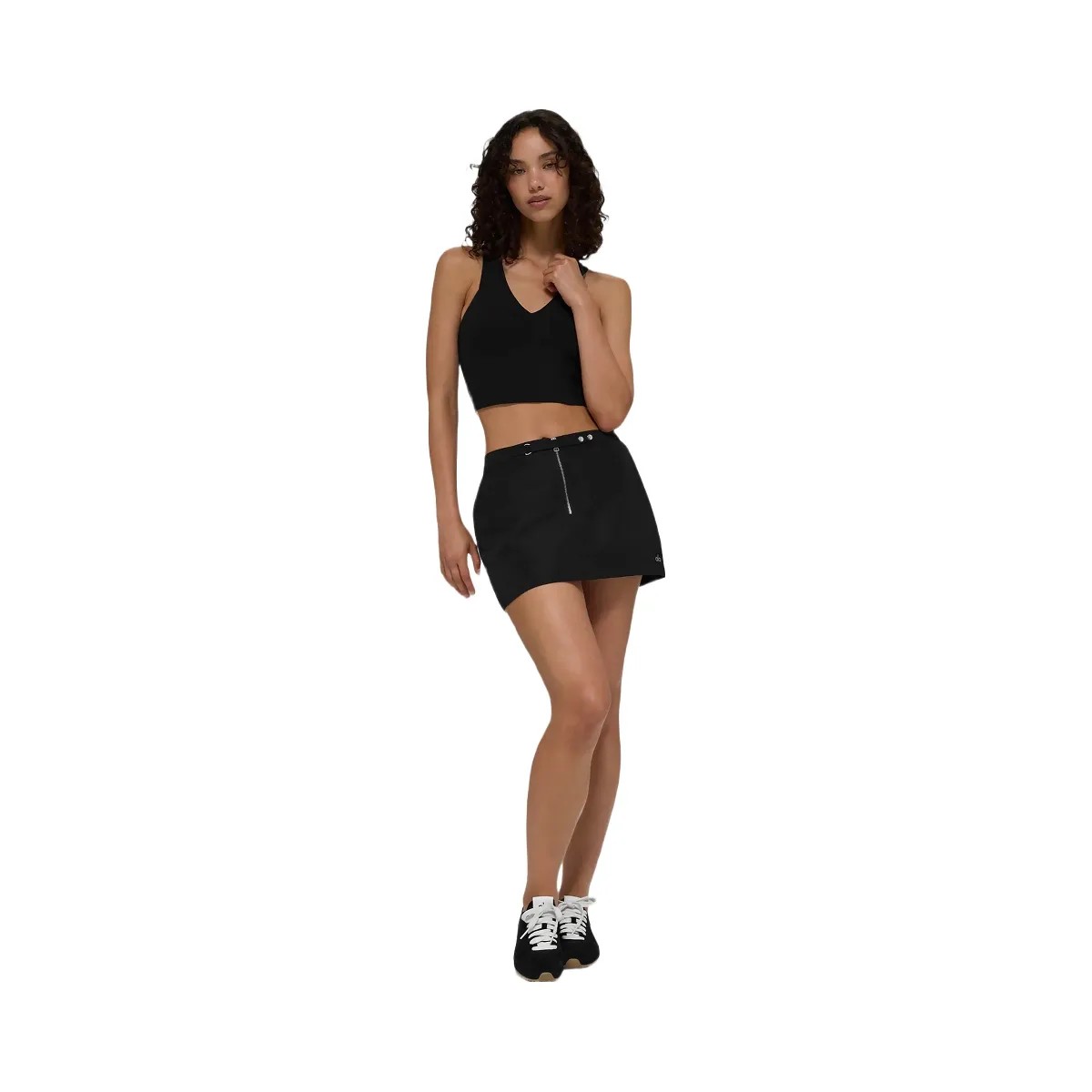 Alo Women's Work It Mini Skirt - Black - HypeFly India View 5