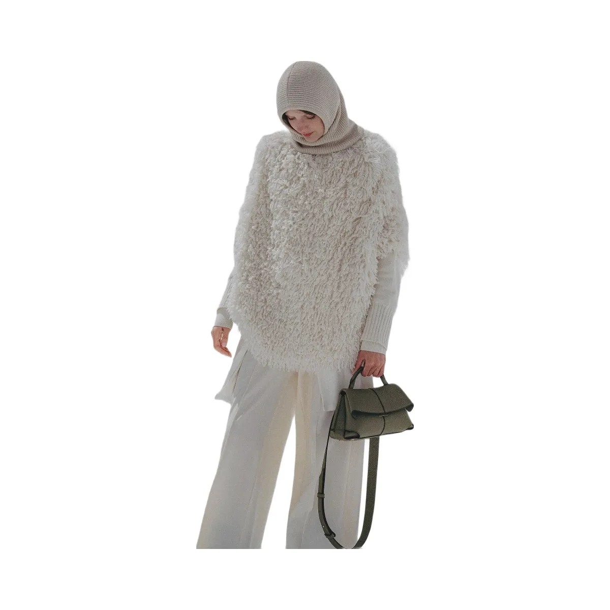 Polene Mokki Mini Textured Smoky Green - HypeFly India View 4