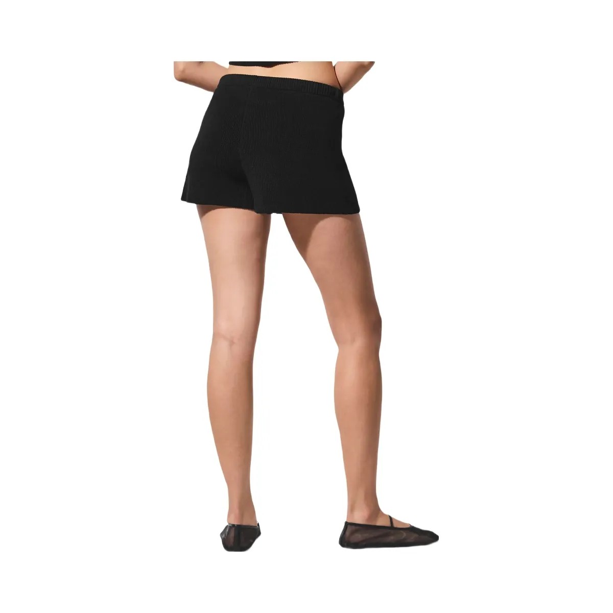 Alo Women's Supernatural Sweater Short - Black - HypeFly India View 3