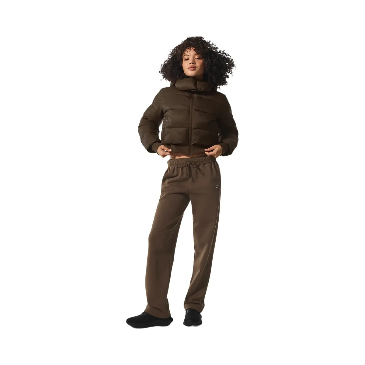 Alo Women's Foxy Puffer Jacket - Espresso - HypeFly India View 1