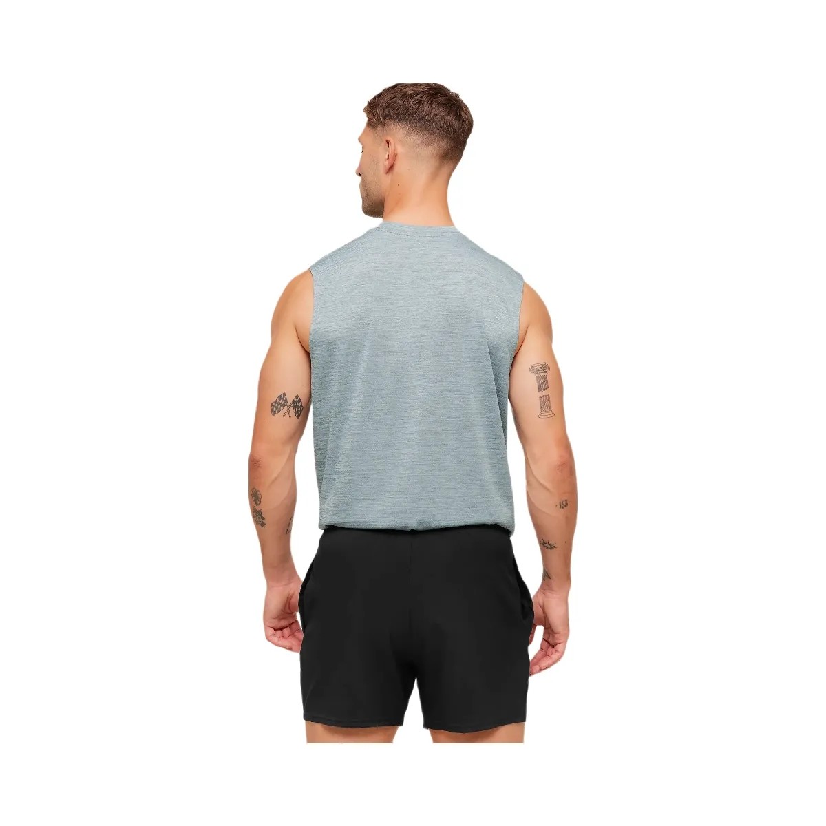 Gymshark Arrival Oversized Tank - Smoke Blue/Denim Grey - HypeFly India View 2