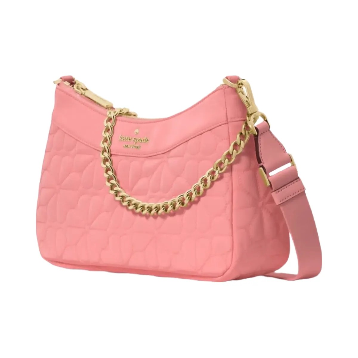 Kate Spade Flower Quilted Fabric Convertible Crossbody Terracotta Tile - HypeFly India View 4