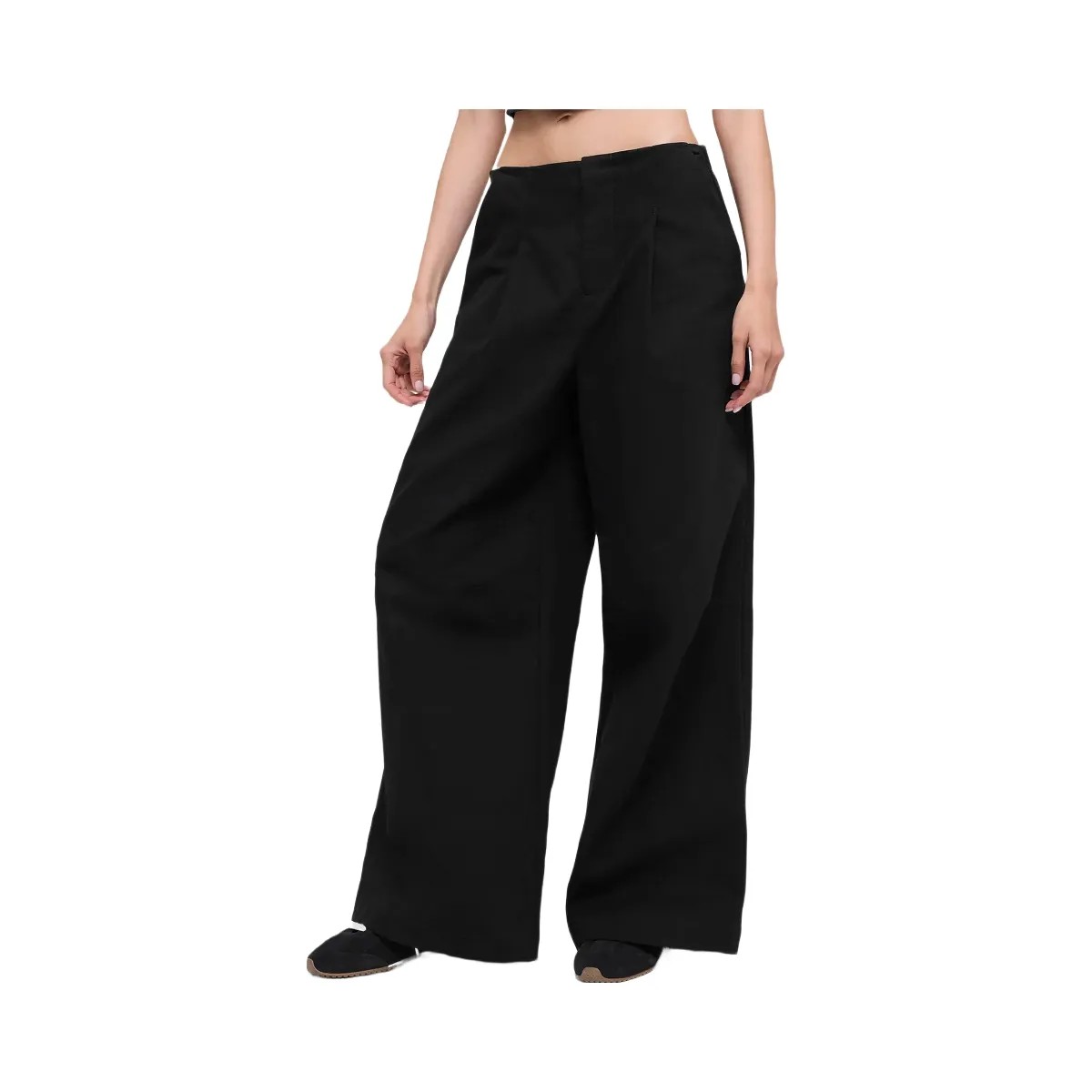 Alo Women's High-Waist Main Character Wide Leg Trouser - Black - HypeFly India View 1