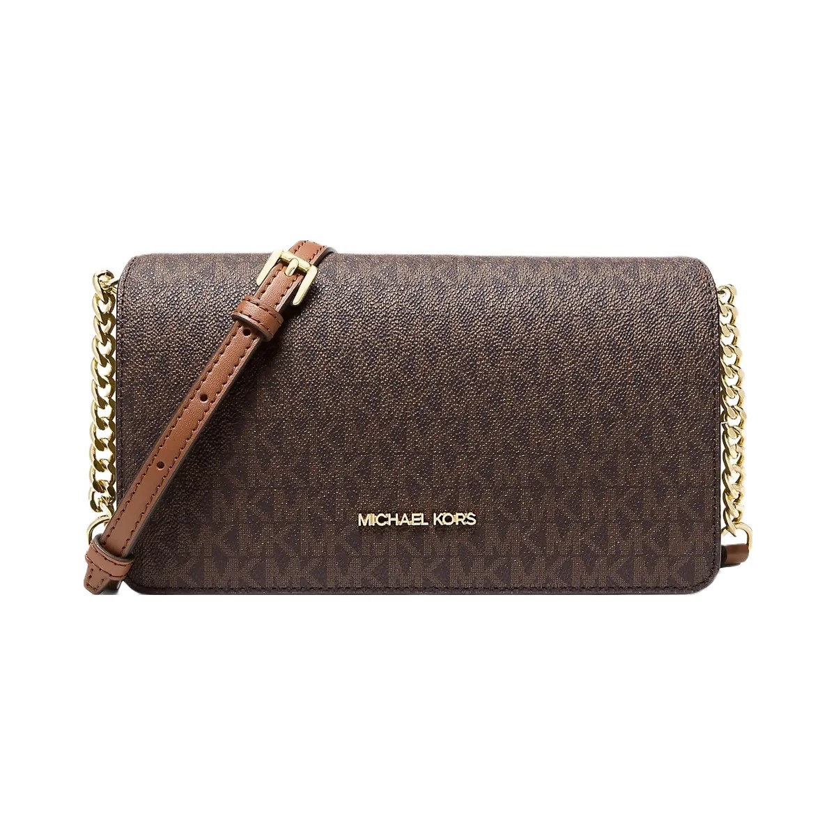Michael Kors Jet Set Medium Signature Logo Crossbody Bag Brown - HypeFly India View 1