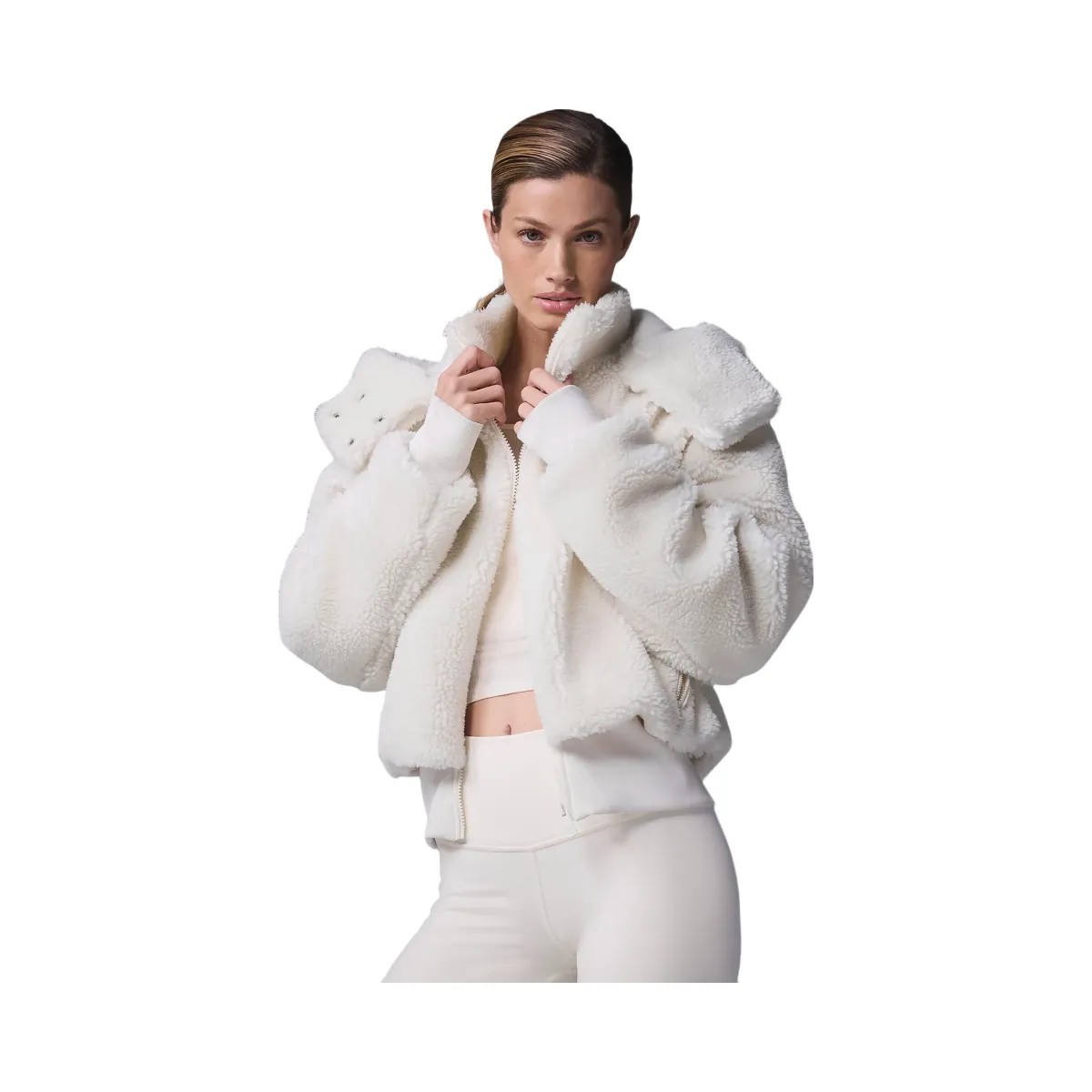 Alo Women's Foxy Sherpa Jacket - Ivory - HypeFly India View 1
