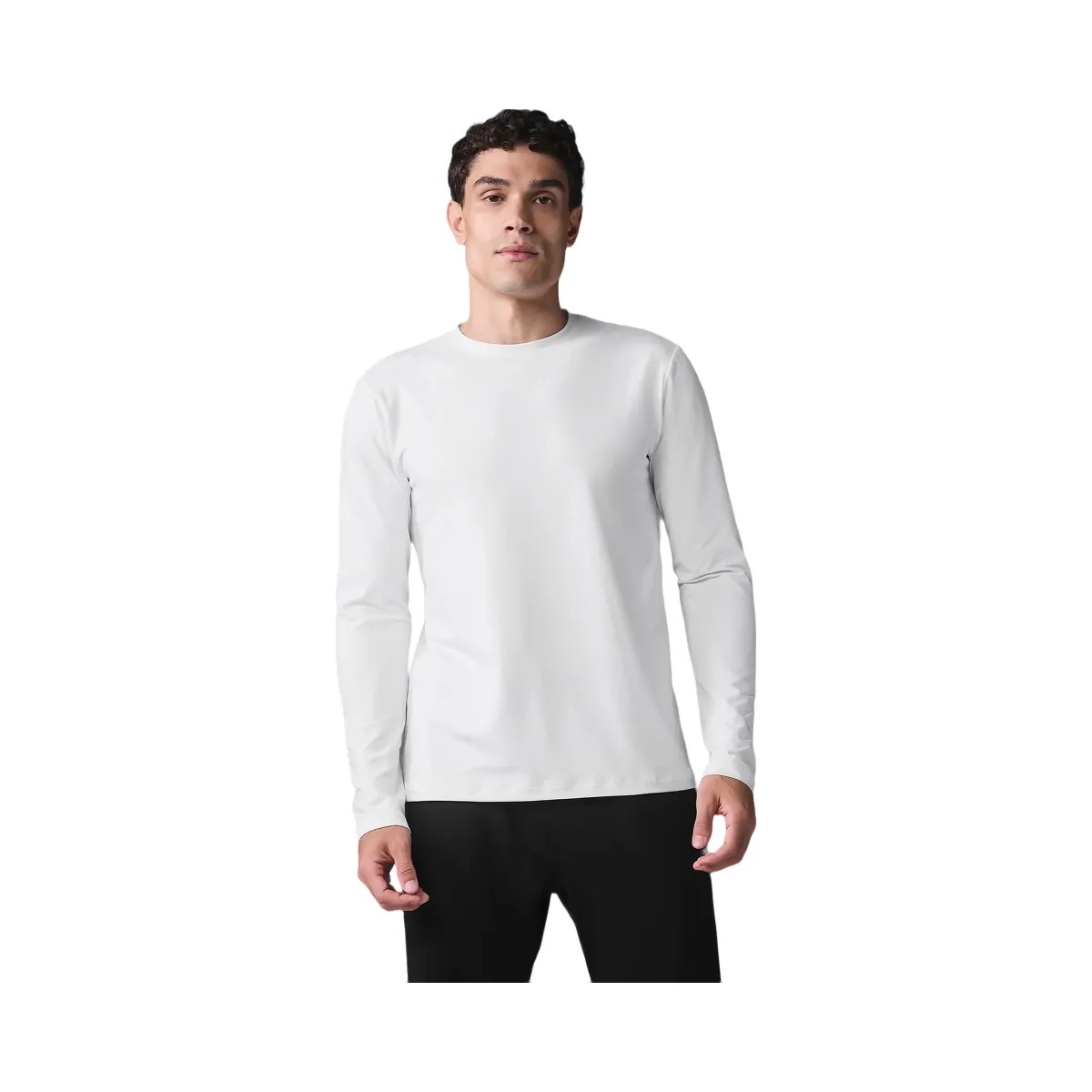 Alo Men's Conquer Reform Crewneck Long Sleeve - White - HypeFly India View 1