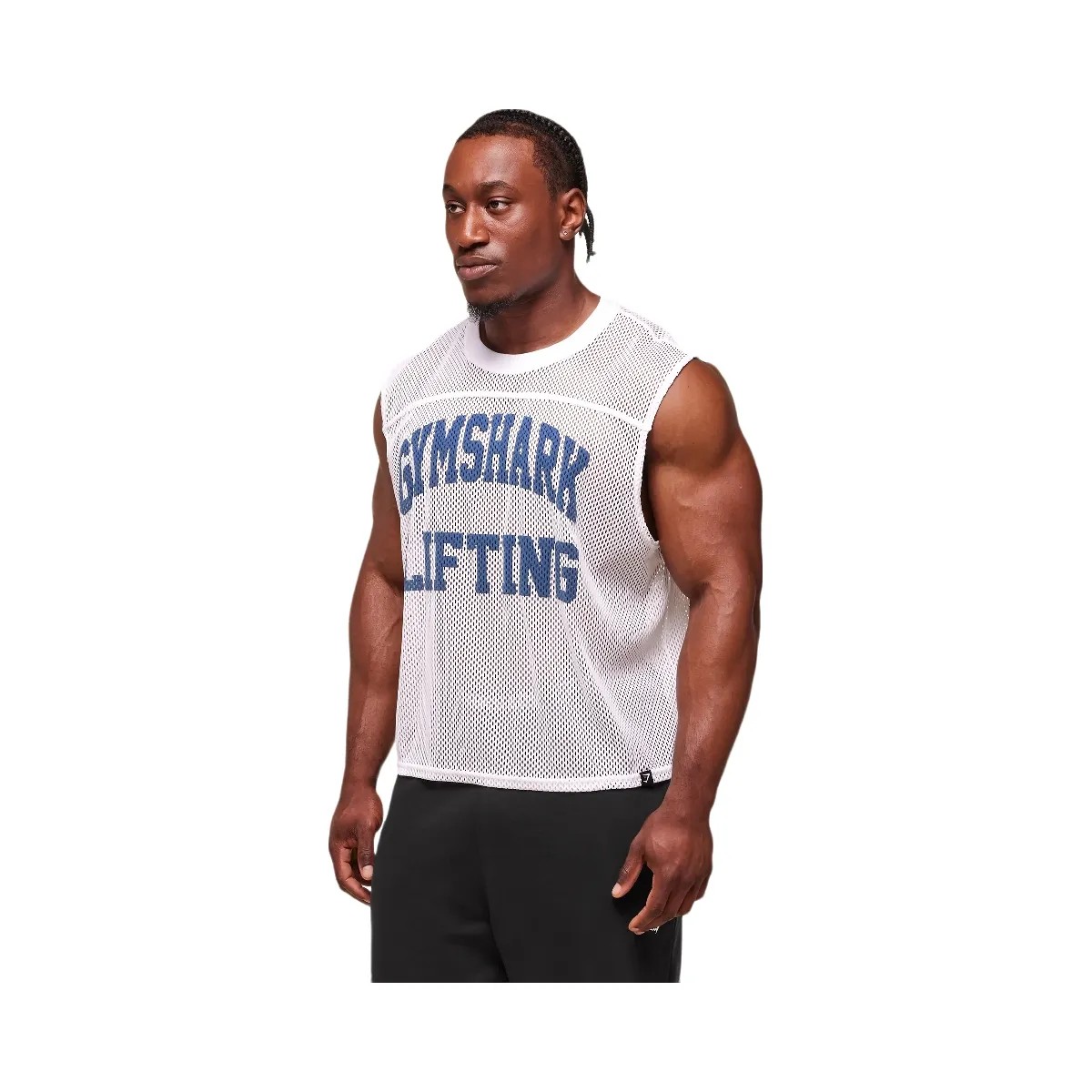 Gymshark Mesh Oversized Tank - White - HypeFly India View 3