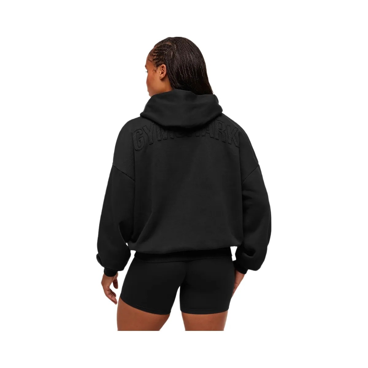 Gymshark Power Washed Oversized Hoodie - Black/Acid Wash Small Ball - HypeFly India View 6