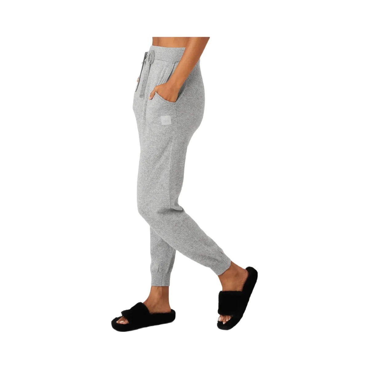 Alo Women's High-Waist Cashmere Jet Set Pant - Dove Grey Heather - HypeFly India View 3