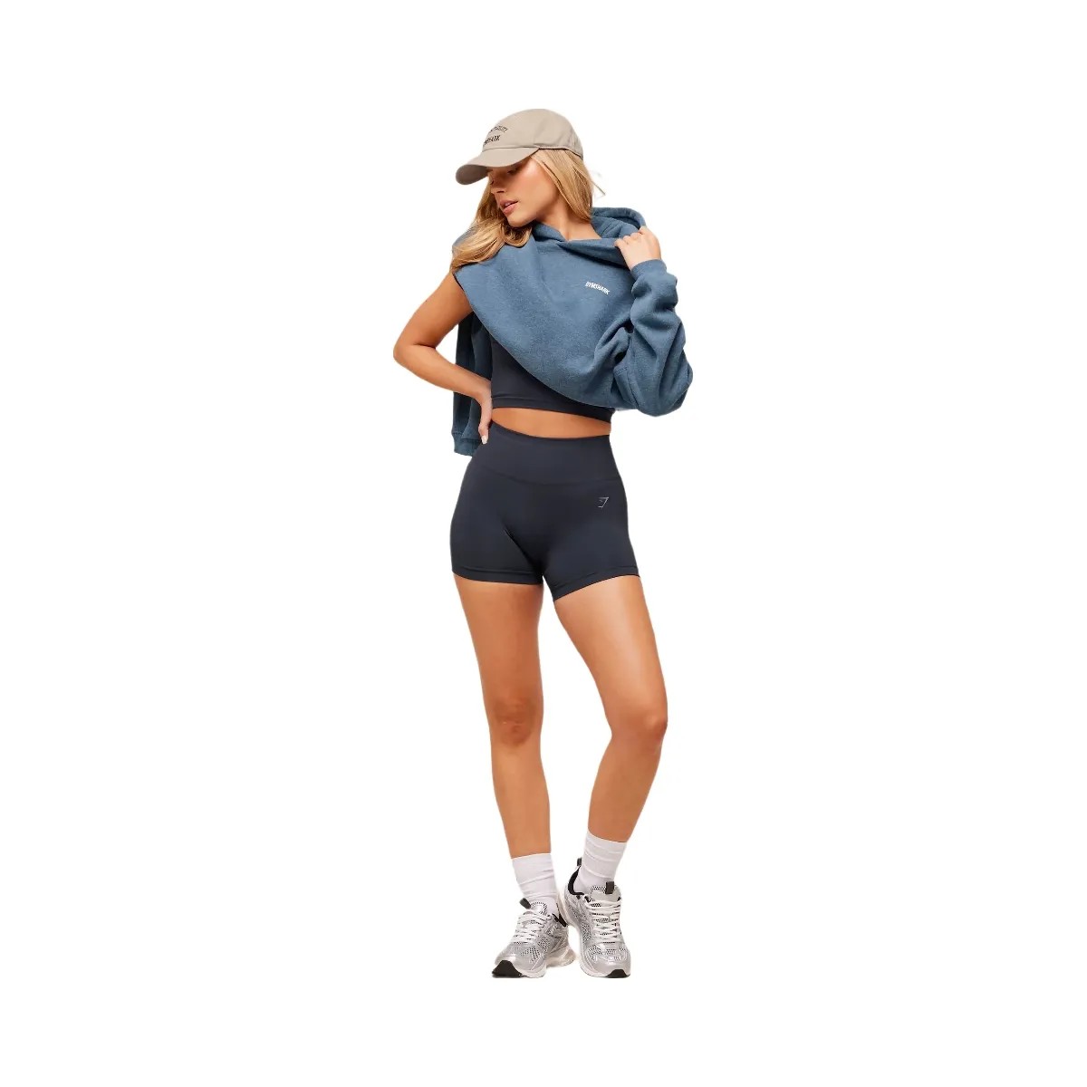 Gymshark Cosy Luxe Hoodie - Compound Blue Marl - HypeFly India View 4