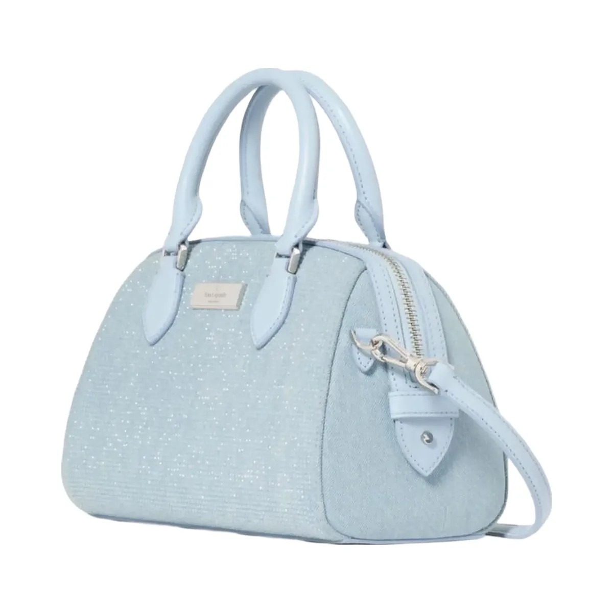 Kate Spade Madison Studded Denim Small Dolly Duffle Blue Multicolor - HypeFly India View 3