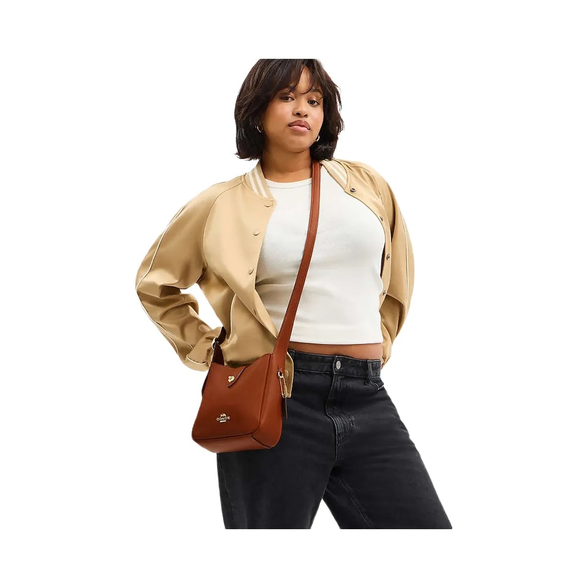 Coach Hadley Mini Crossbody Bag Smooth Leather-Gold-Tan - HypeFly India View 2