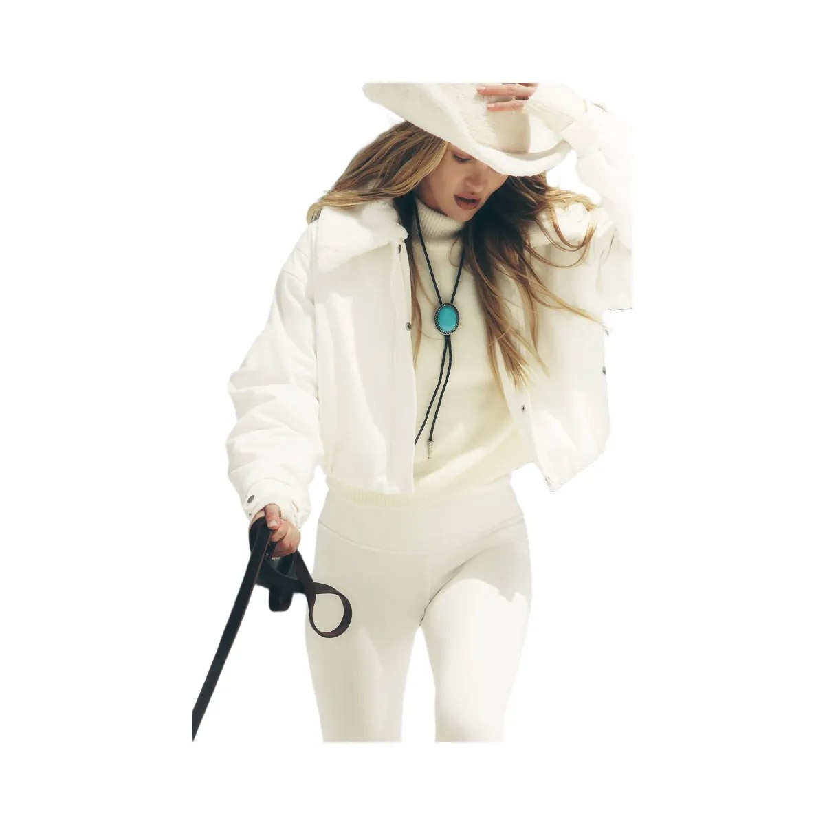 Alo Women's Navigator Jacket - Ivory - HypeFly India View 6