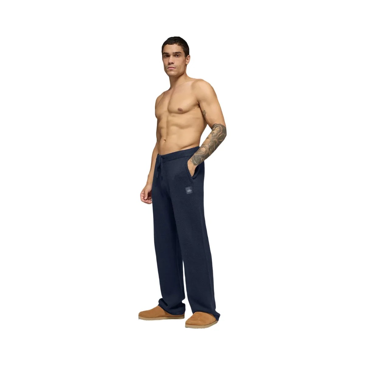 Alo Men's Wool Cashmere New Class Sweatpant - Navy - HypeFly India View 1