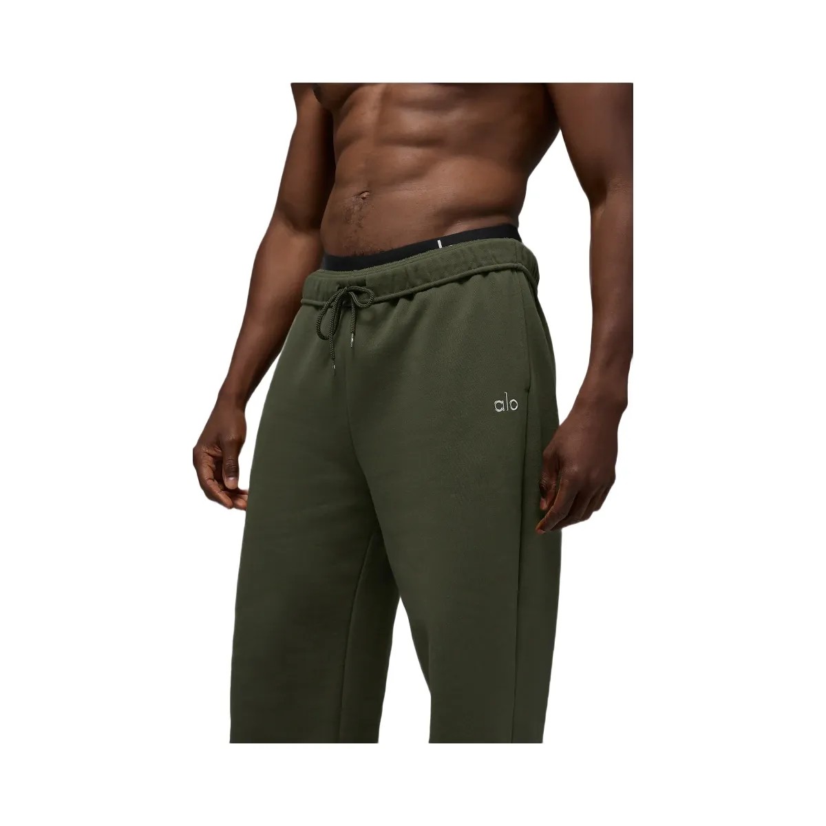 Alo Men's Accolade Straight Leg Sweatpant - Green Olive - HypeFly India View 2
