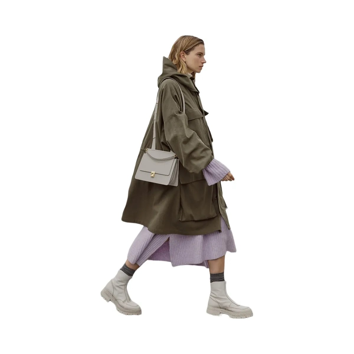 Polene Numero Sept Textured Chalk - HypeFly India View 2