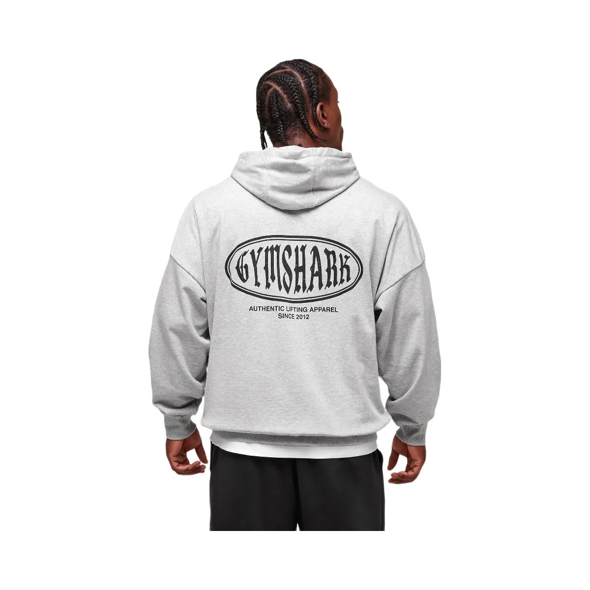Gymshark Authentic Lifting Apparel Hoodie - Light Grey Core Marl - HypeFly India View 6