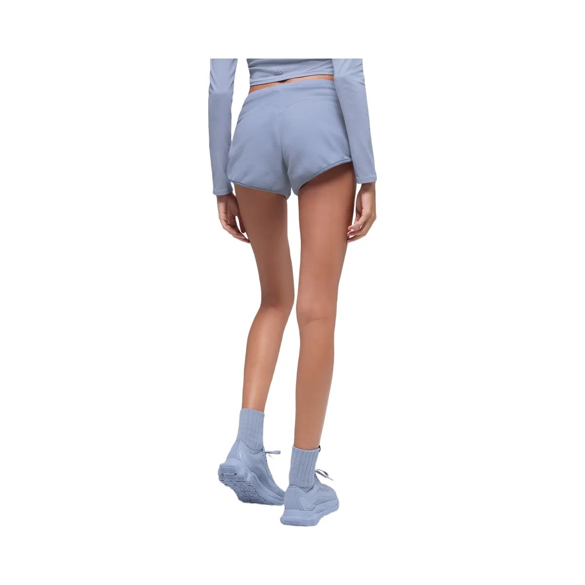Alo Women's Polar Fleece Retreat Short - Winter Frost - HypeFly India View 3