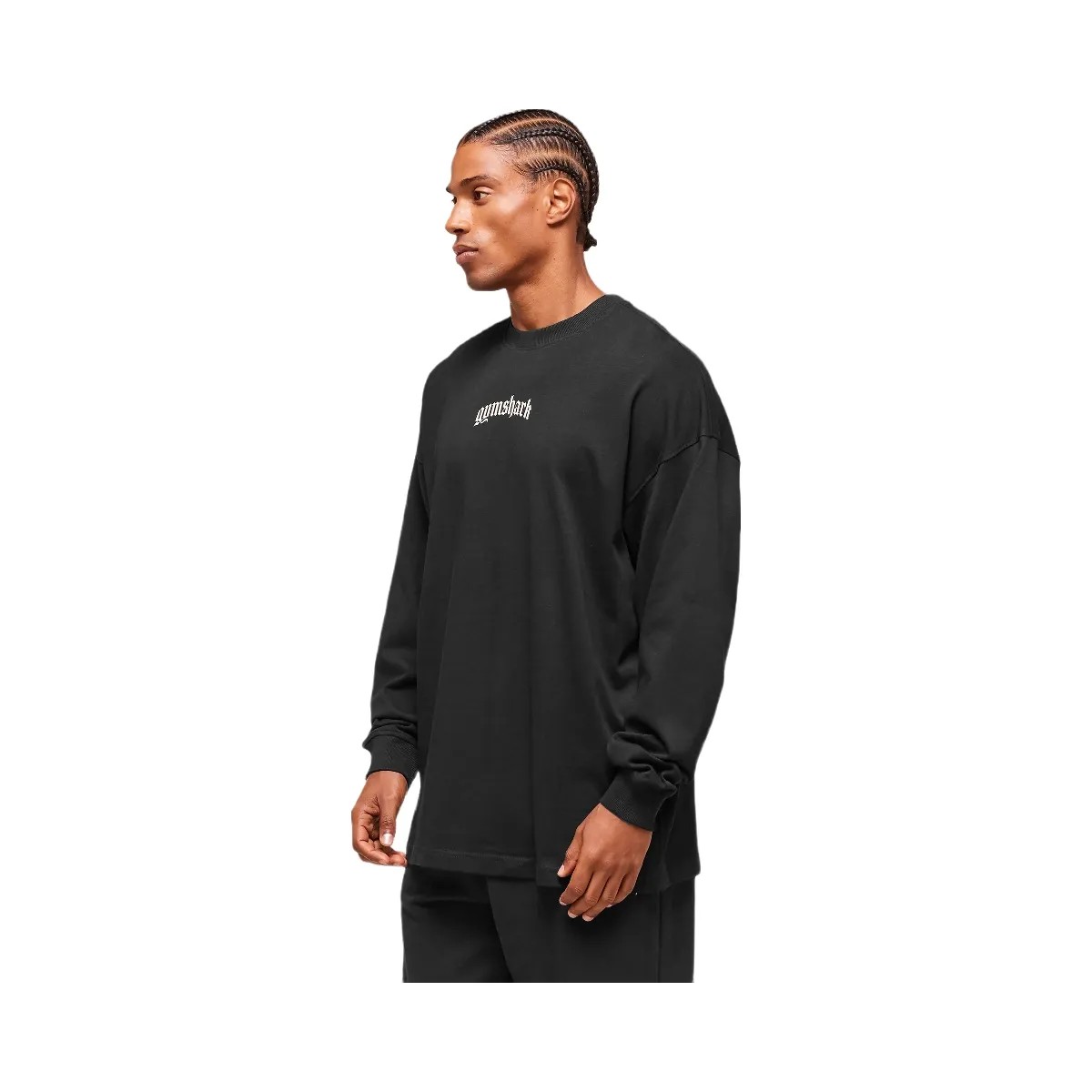 Gymshark Lion Graphic Long Sleeve T-Shirt - Black - HypeFly India View 2