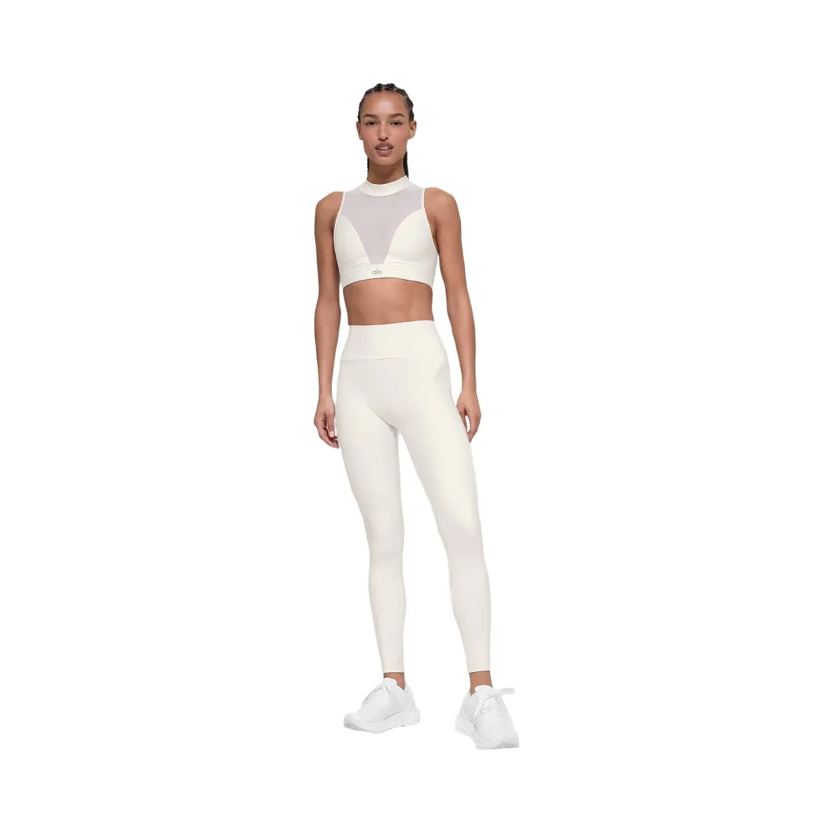 Alo Women's Airlift Mesh Infatuation Bra - Ivory - HypeFly India View 5