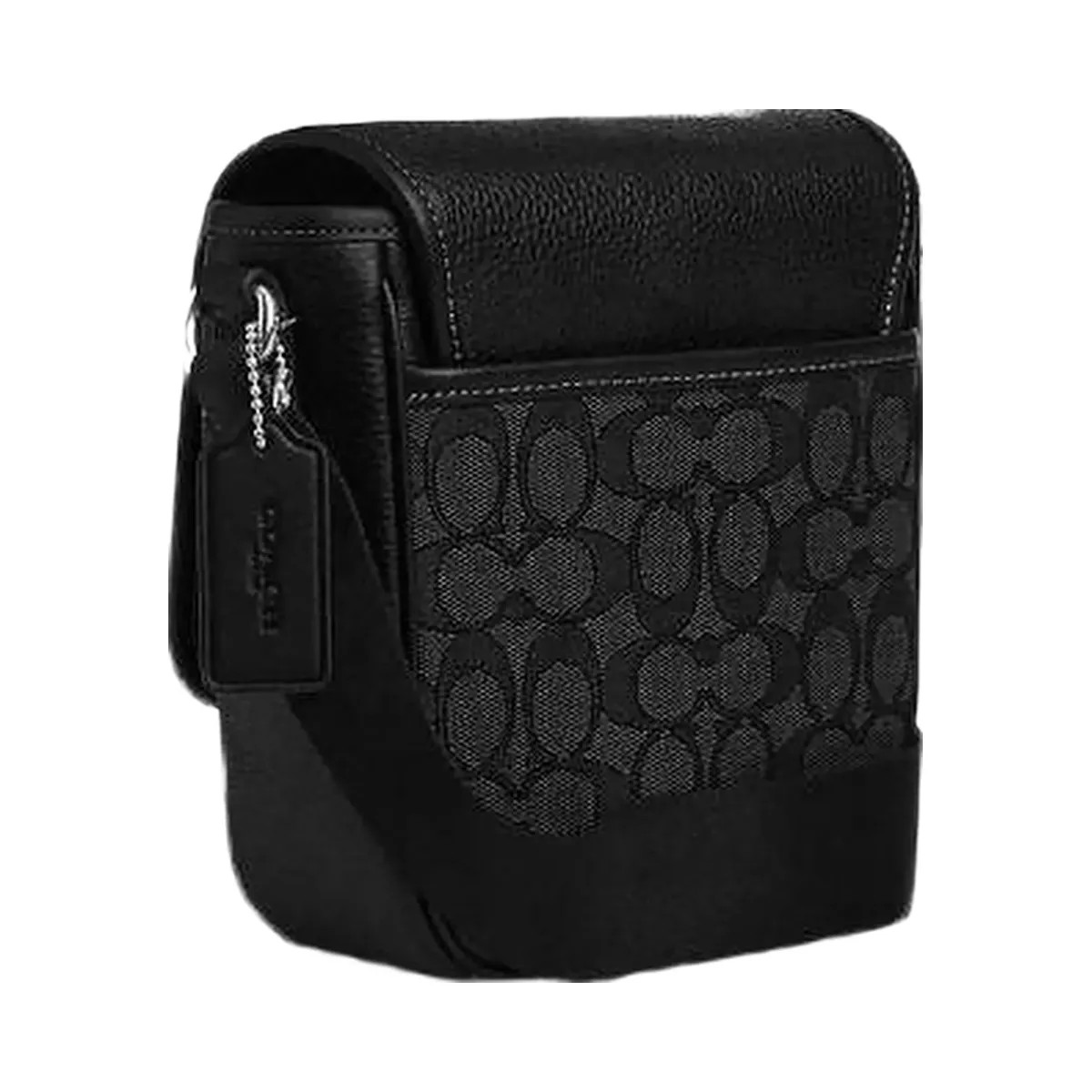 Coach Lucas Crossbody Bag In Signature Jacquard Silver-Charcoal-Black - HypeFly India View 3