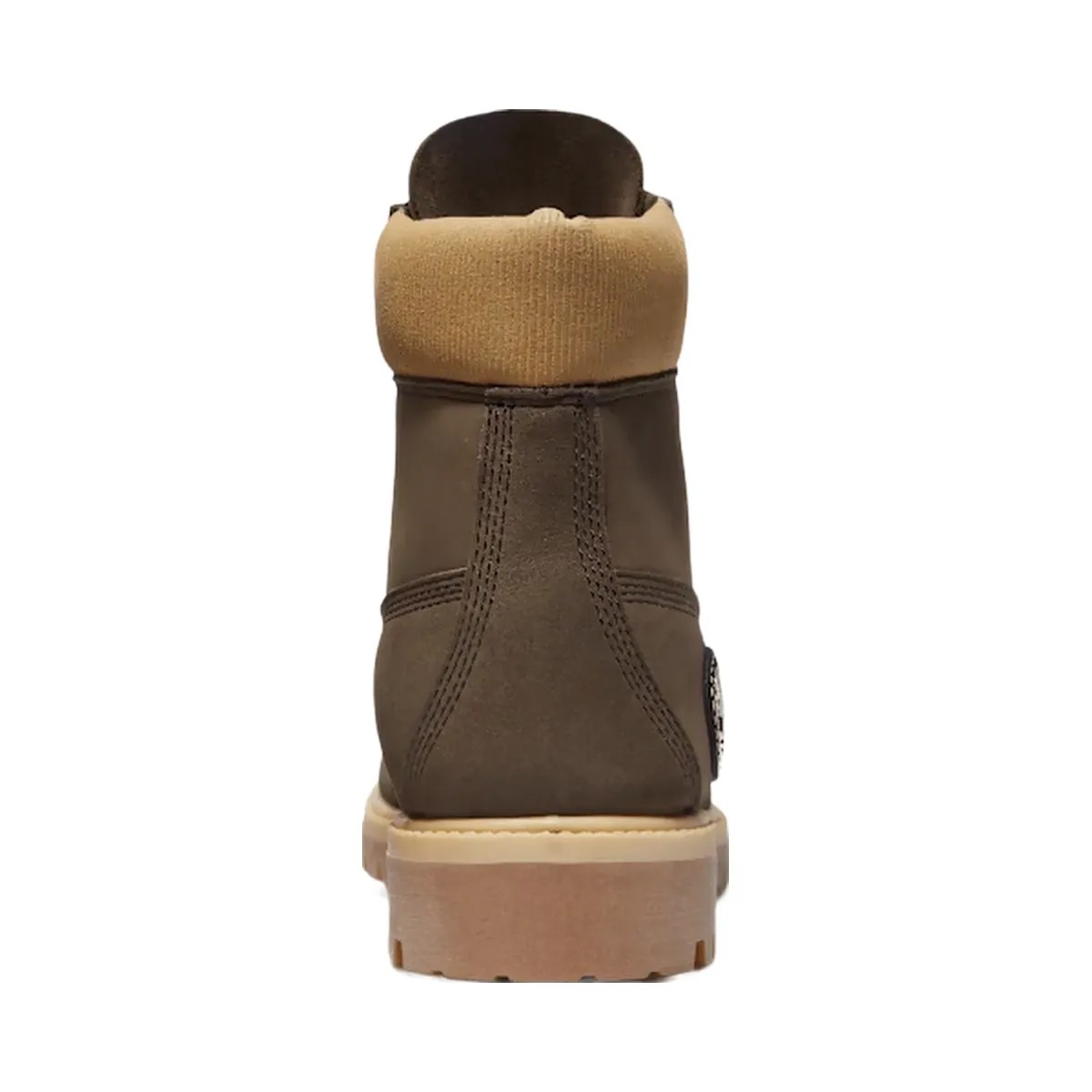 Timberland Premium 6-Inch Waterproof Boot Dark Brown Nubuck/Olive Men'S - HypeFly India View 4