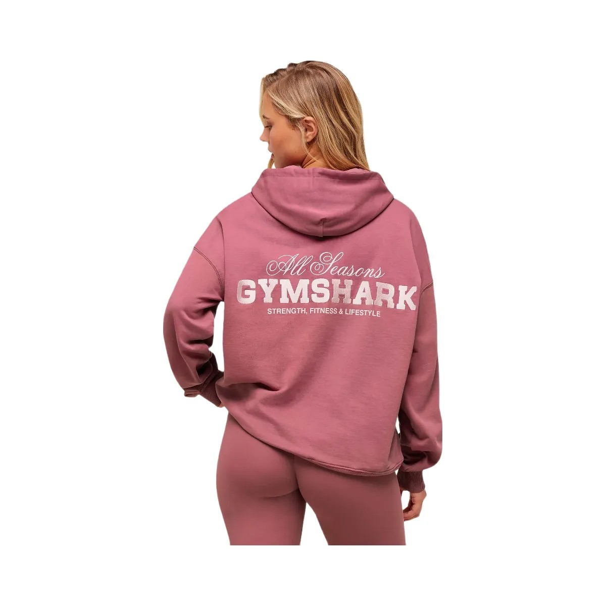 Gymshark All Seasons Graphic Hoodie - Reset Pink - HypeFly India View 6