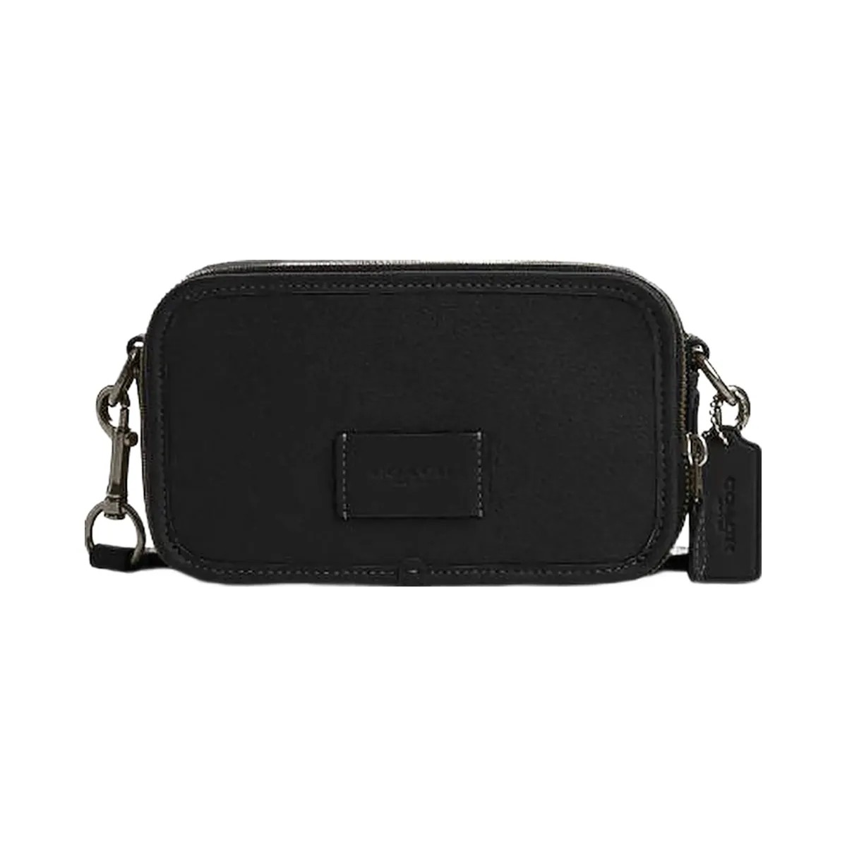 Coach Wyatt Crossbody Bag Pebbled Leather-Gunmetal-Black - HypeFly India View 1