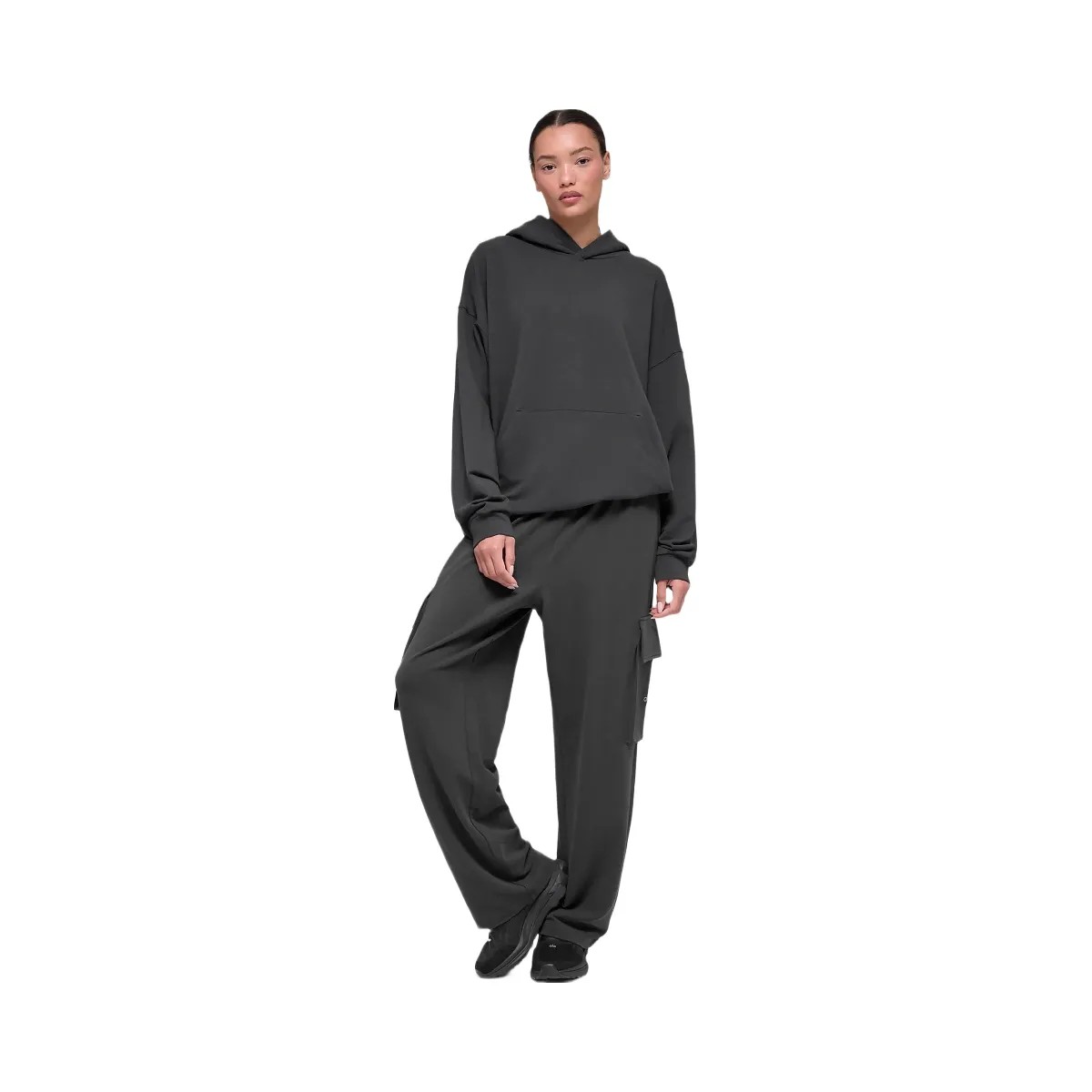 Alo Men's Double Take Hoodie - Anthracite - HypeFly India View 1