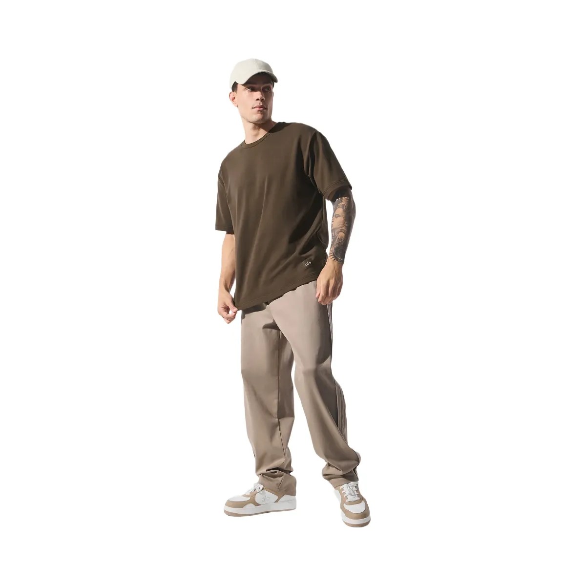 Alo Men's Double Take Short Sleeve - Espresso - HypeFly India View 4