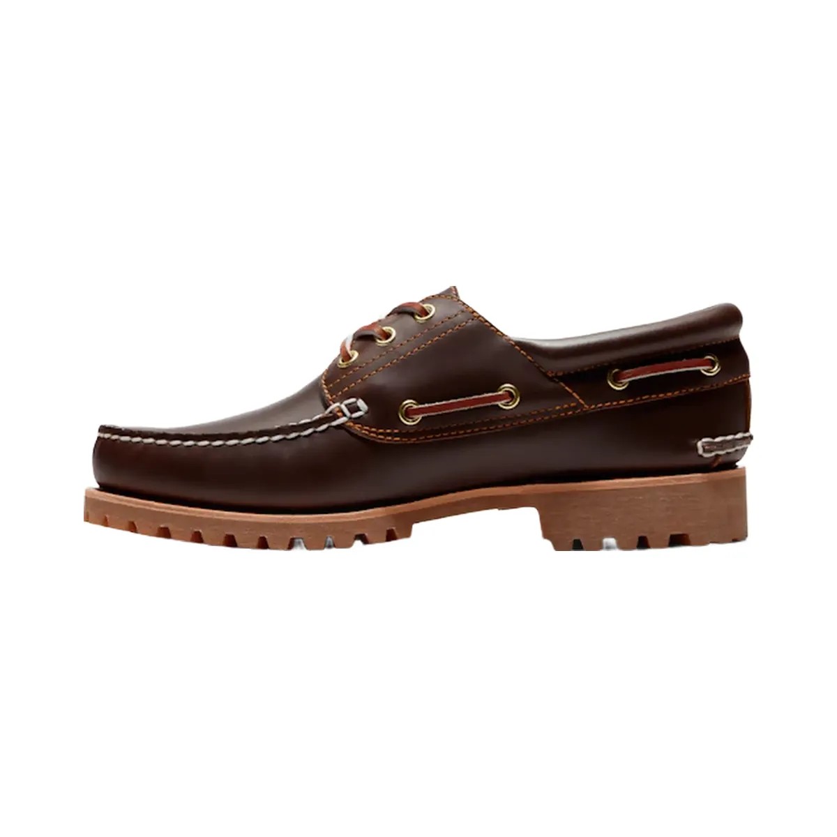 Timberland Authentic 3-Eye Lug Handsewn Boat Shoe Brown Men'S - HypeFly India View 5