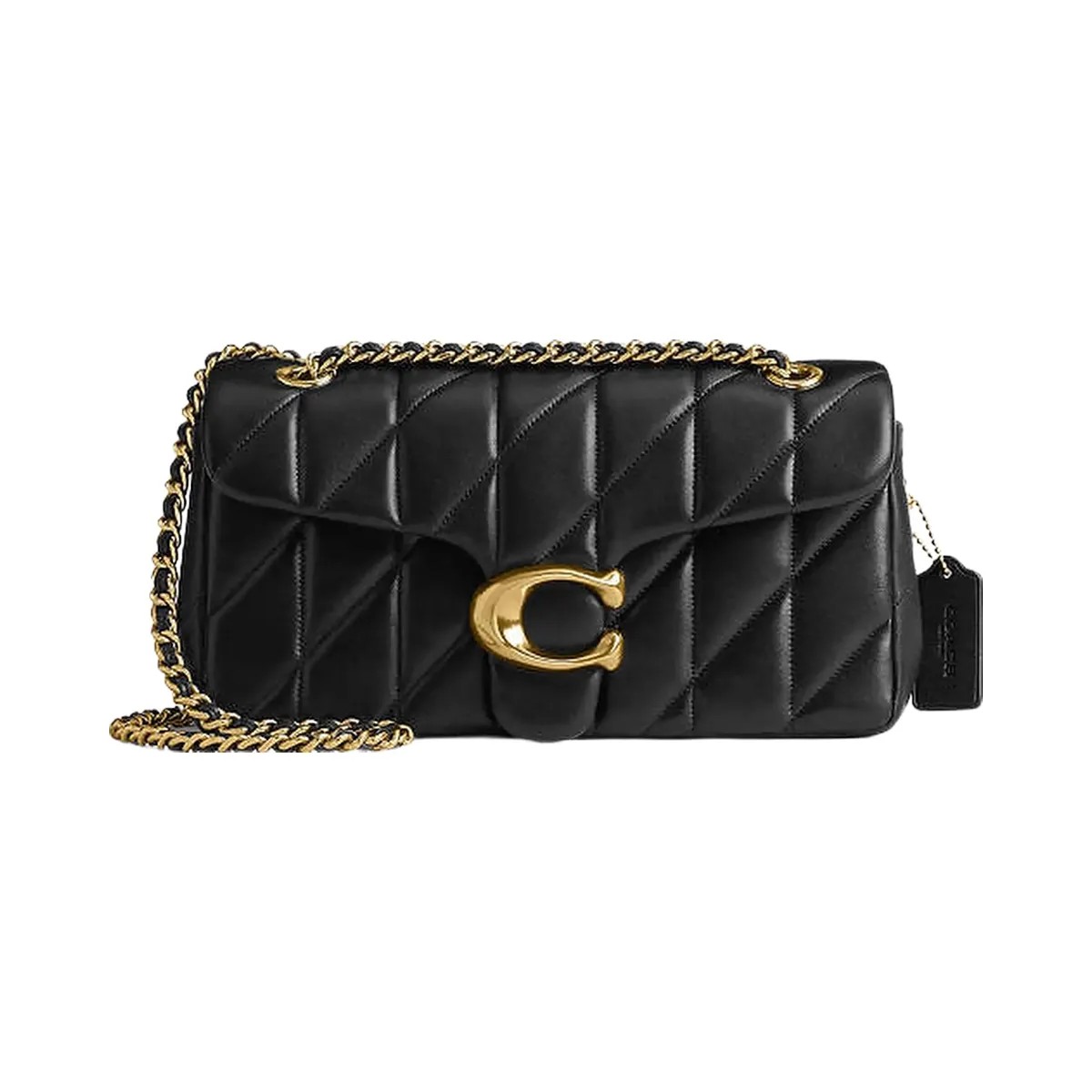 Coach Tabby Shoulder Bag 26 With Pillow Quilting Nappa Leather-Brass-Black - HypeFly India View 1