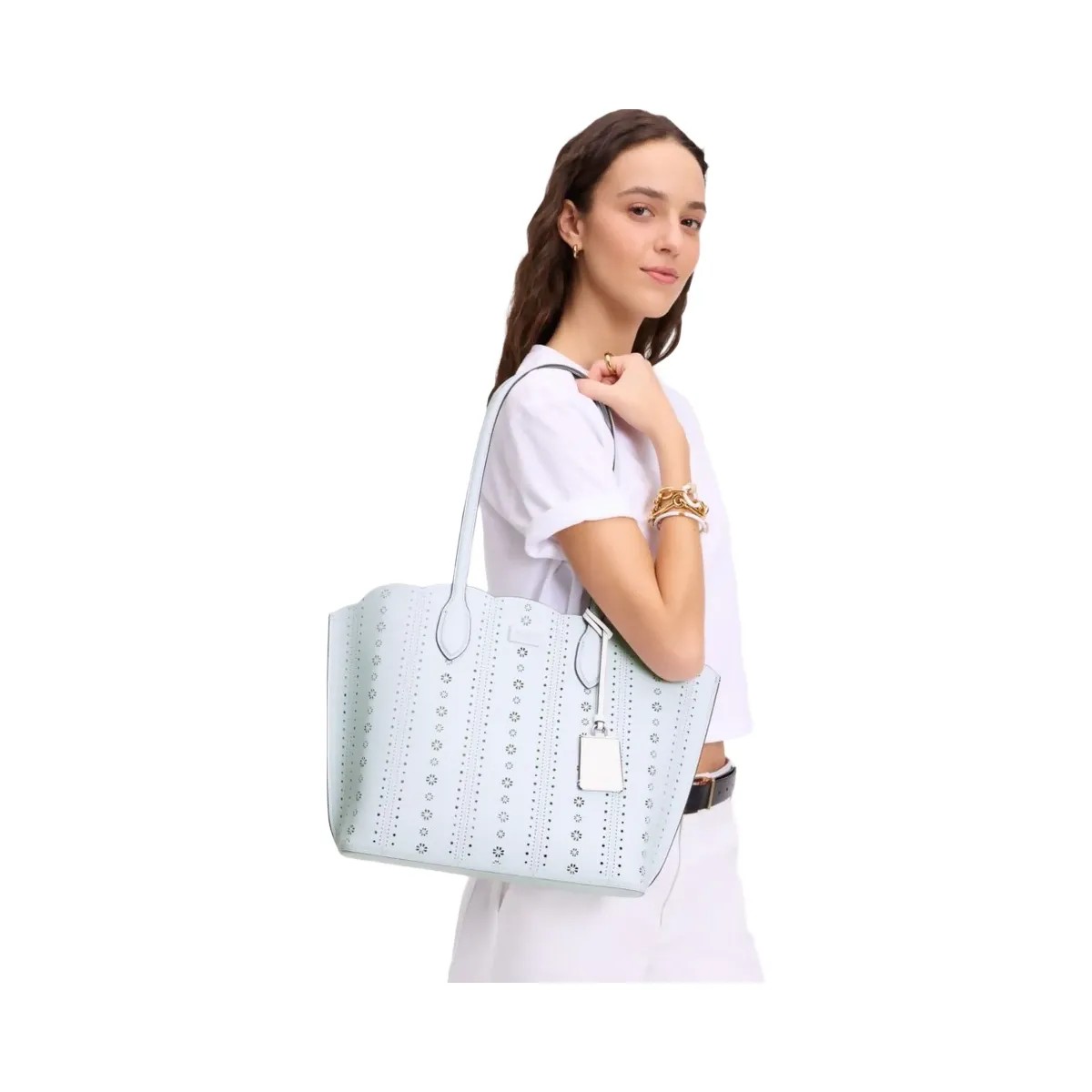 Kate Spade Suite Large Open Tote Bag Taro Milk - HypeFly India View 2