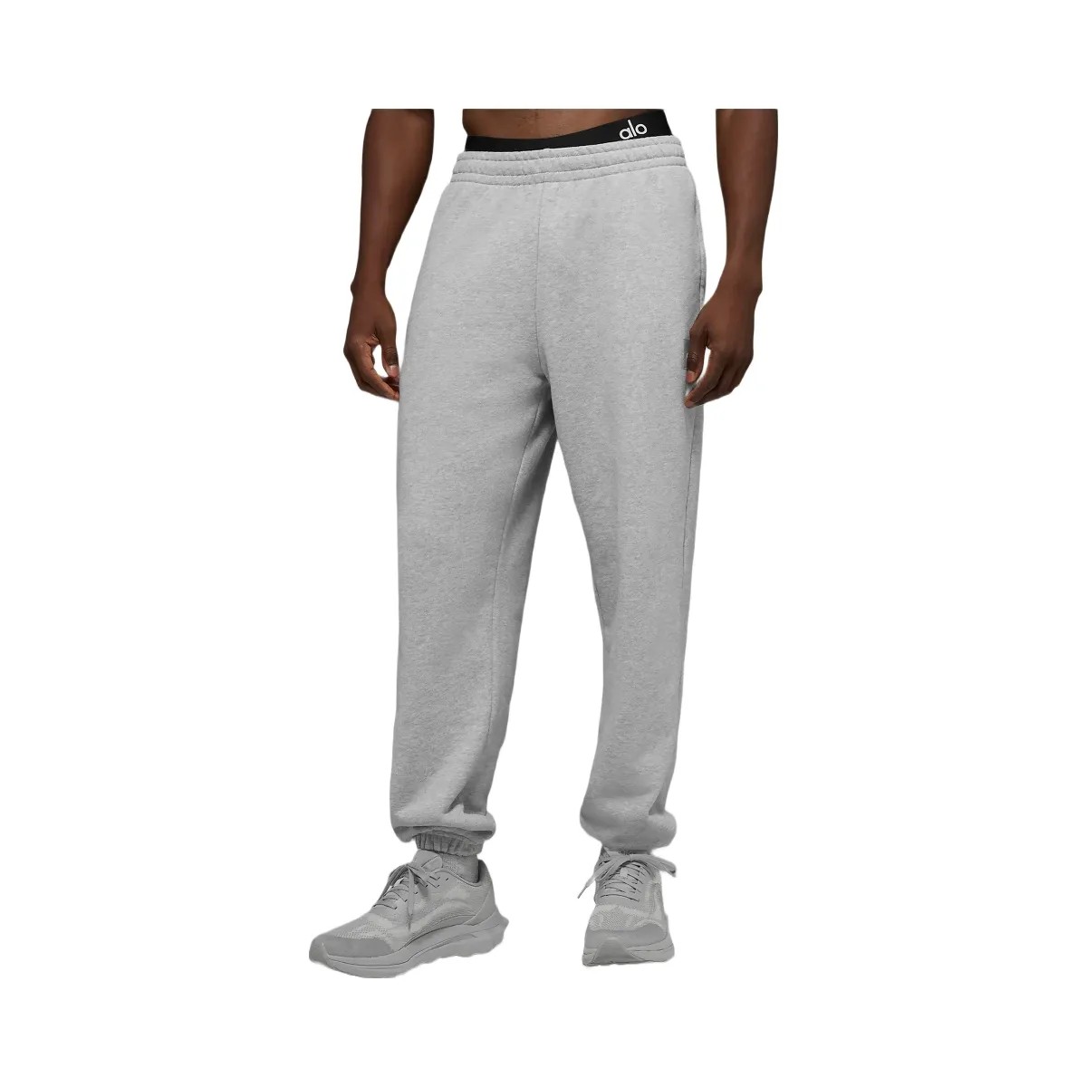Alo Men's Cuffed Renown Heavy Weight Sweatpant - Athletic Heather Grey - HypeFly India View 4