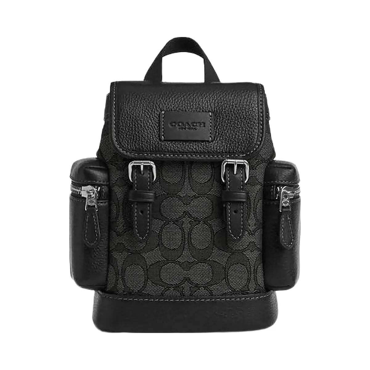 Coach Sprint Sling Pack In Signature Jacquard Signature Jacquard-Silver-Charcoal-Black - HypeFly India View 1