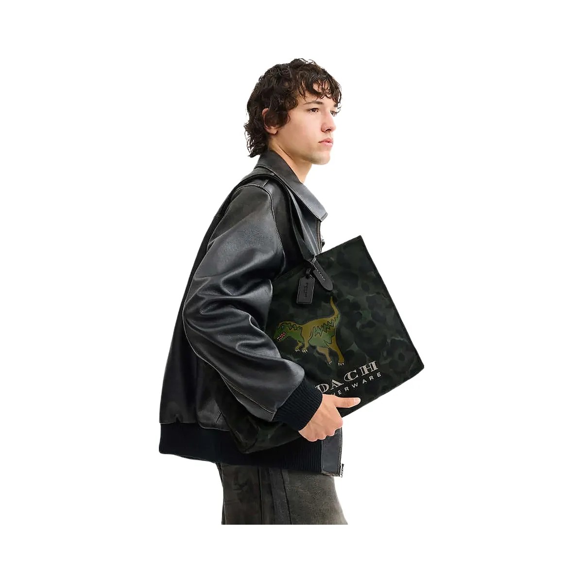 Coach Tote With Camo Print And Rexy Army Green Multi - HypeFly India View 2