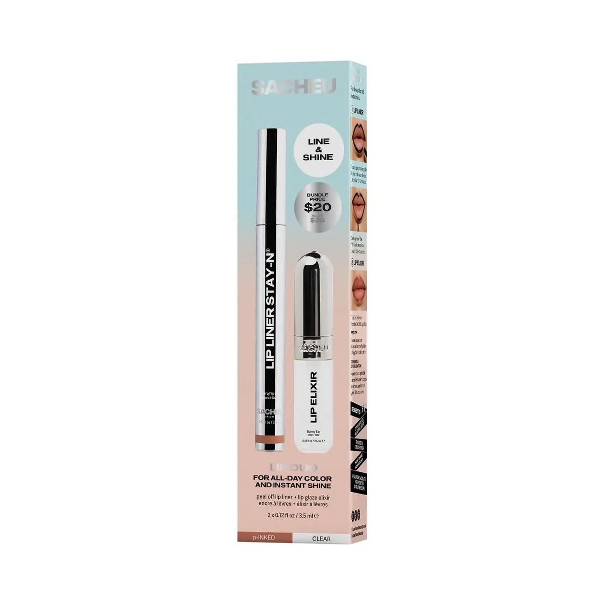 SACHEU Peel Off Line & Shine Lip Duo - HypeFly India View 1