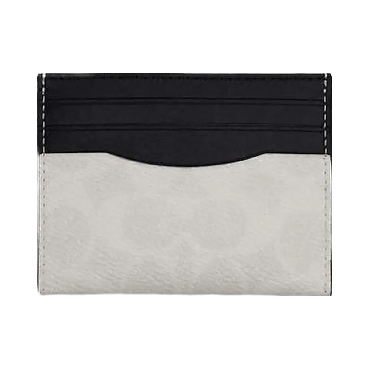 Coach Slim Id Card Case In Signature Canvas Signature Canvas-Chalk & Black - HypeFly India View 2