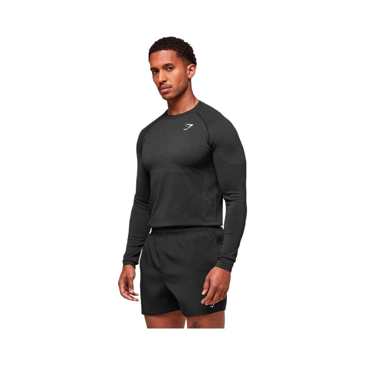Gymshark Vital Long Sleeve T-Shirt - Black/Silhouette Grey - HypeFly India View 3
