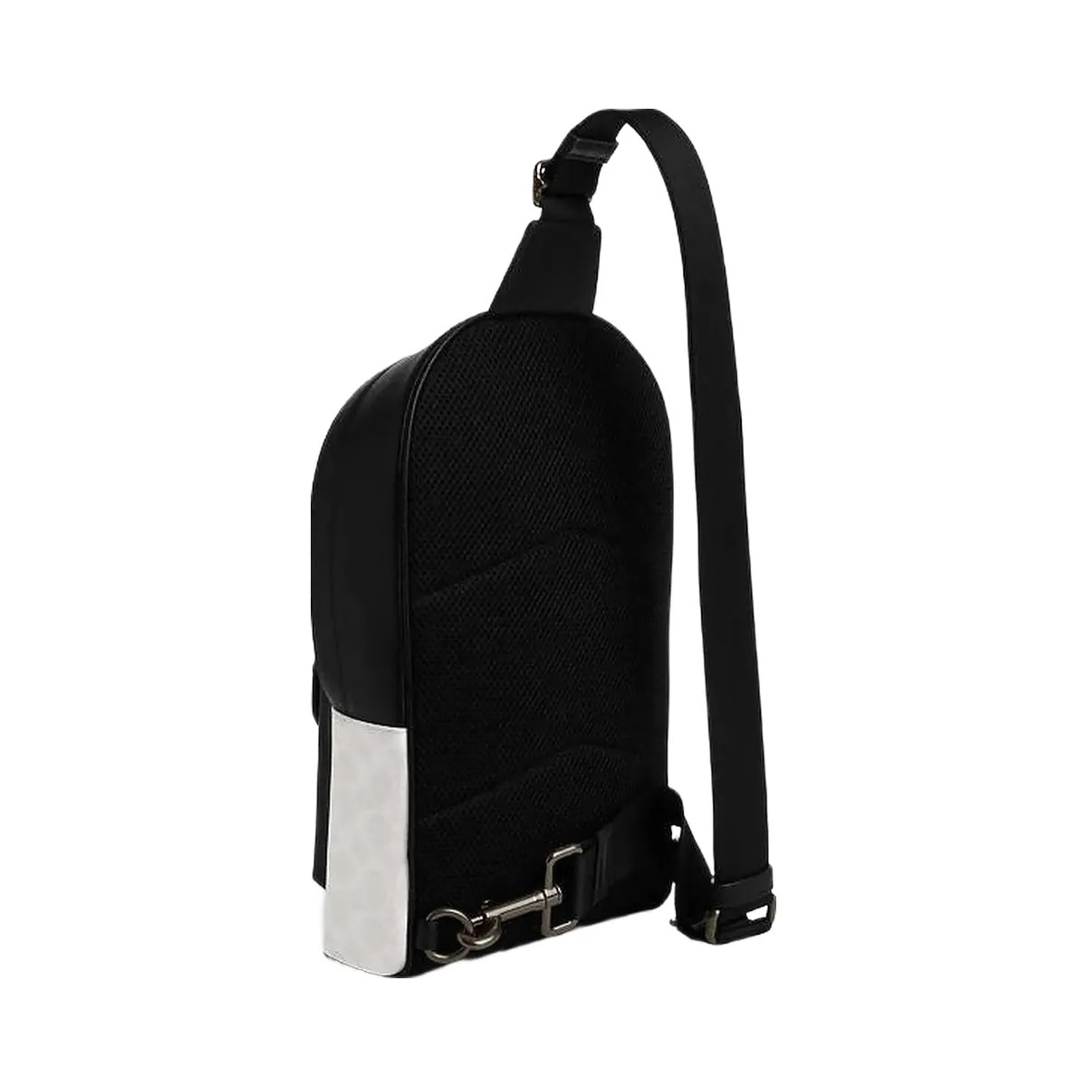 Coach West Pack In Signature Canvas Signature Canvas-Gunmetal-Chalk-Black - HypeFly India View 3