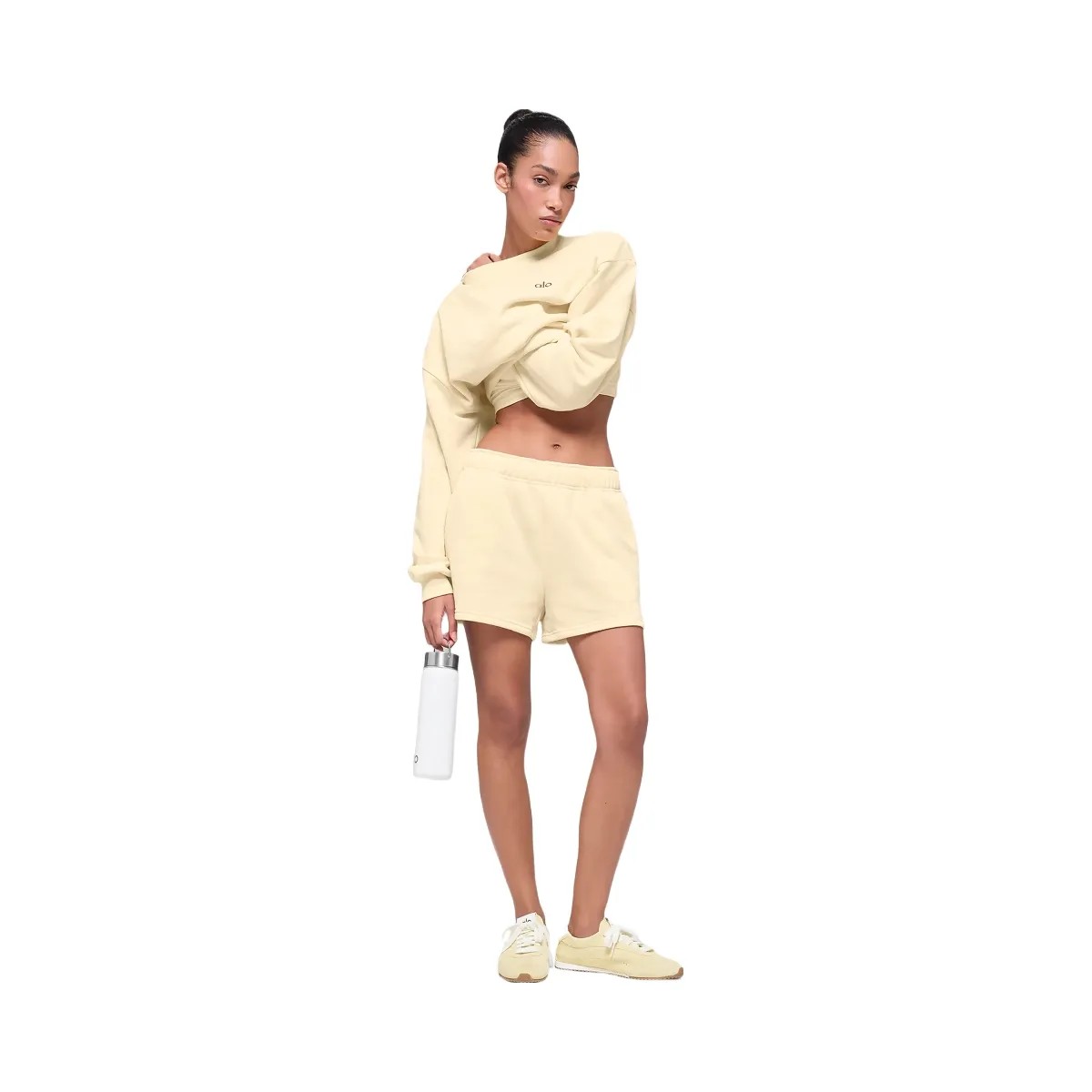 Alo Women's Accolade Short - Candlelight Yellow - HypeFly India View 4