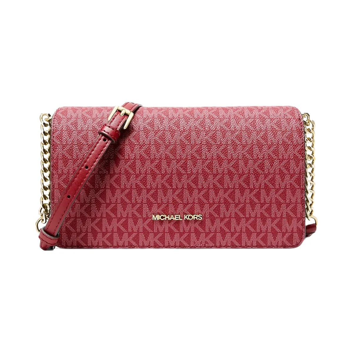 Michael Kors Jet Set Medium Signature Logo Crossbody Bag Cherry - HypeFly India View 1