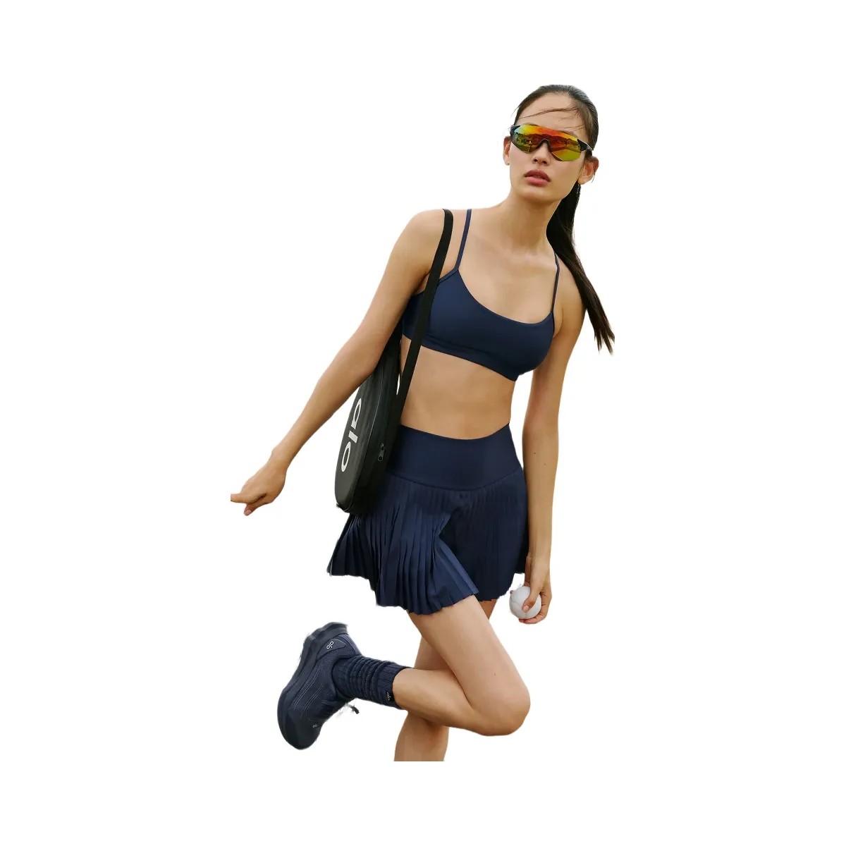 Alo Women's Grand Slam Tennis Skirt - Navy - HypeFly India View 6