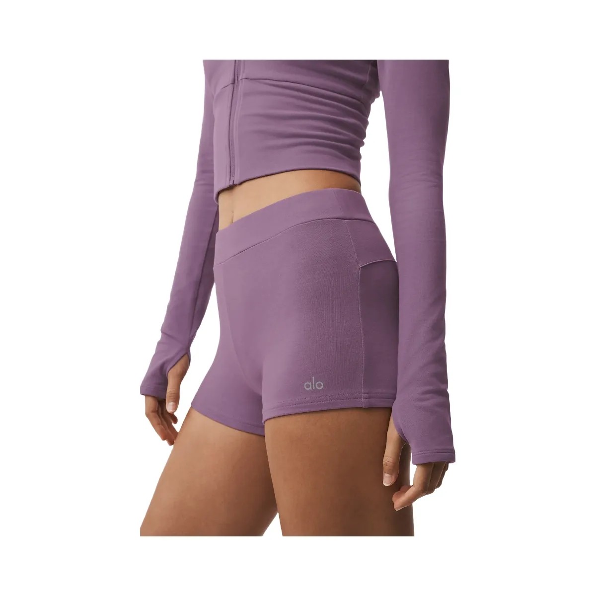 Alo Women's Sway My Way Micro Short - Plum Kiss - HypeFly India View 3