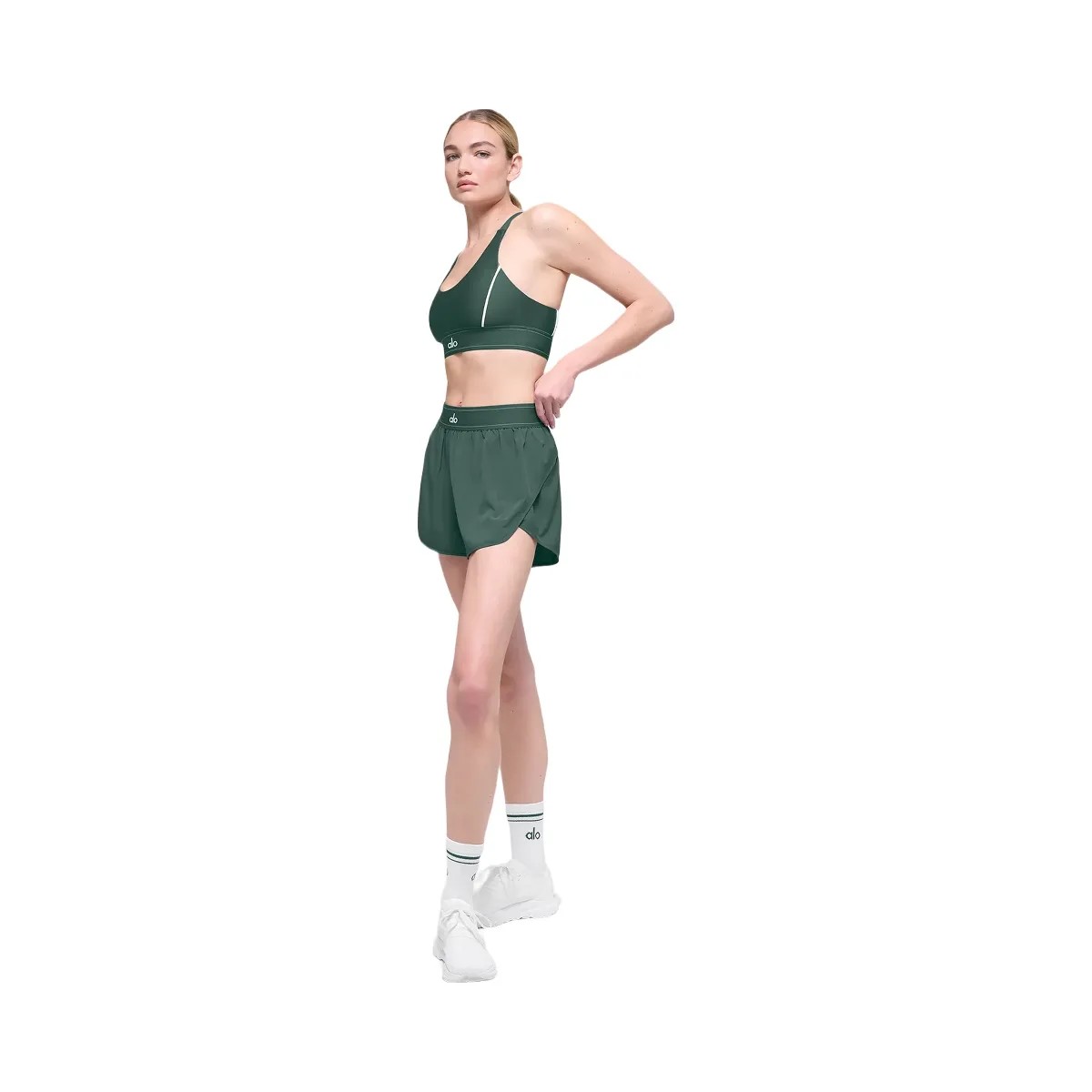 Alo Women's Match Point Short - Clover Green - HypeFly India View 4