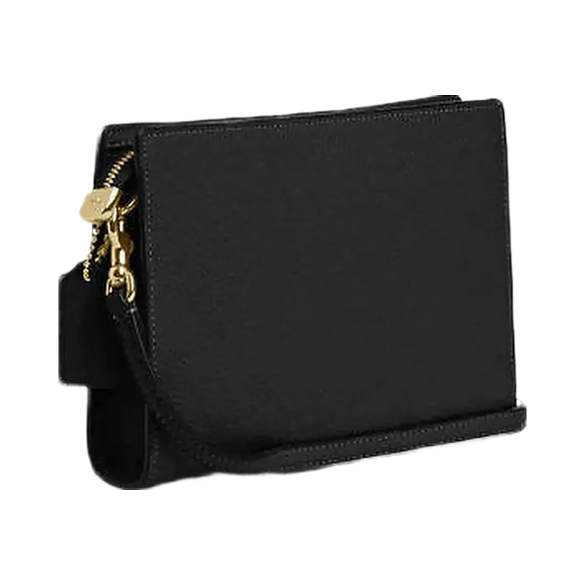 Coach Slim Crossbody Bag Pebbled Leather-Gold-Black - HypeFly India View 3