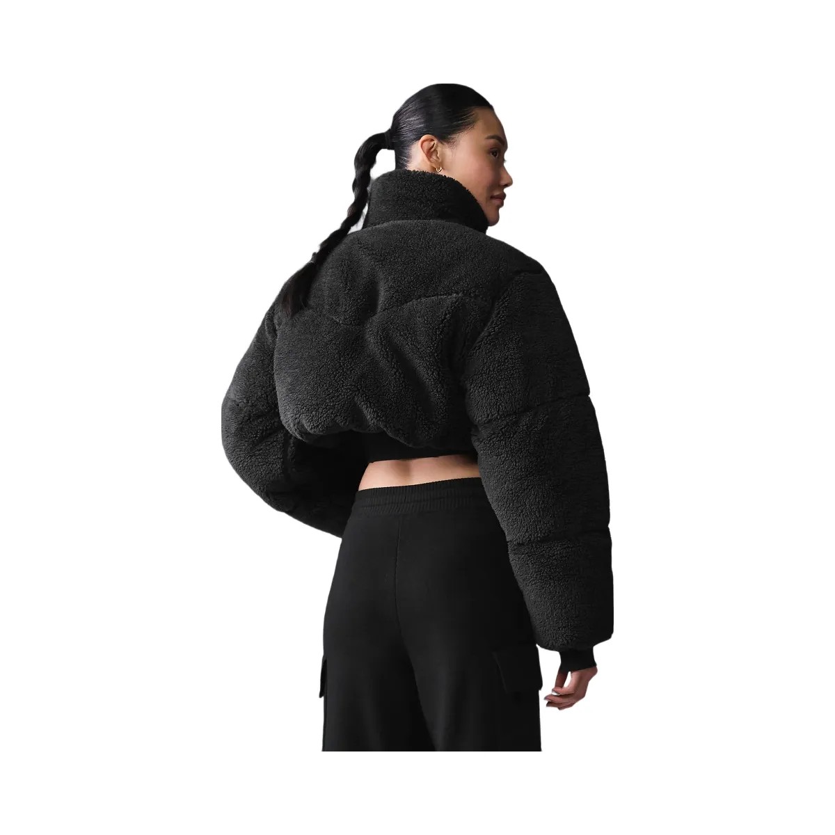 Alo Women's Sherpa Main Act Corset Puffer - Black - HypeFly India View 3