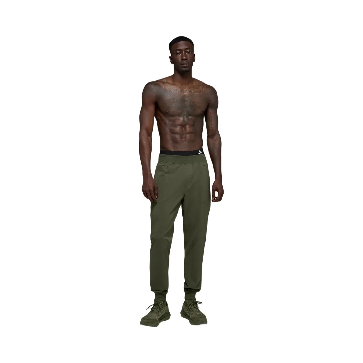 Alo Men's Co-Op Pant - Green Olive - HypeFly India View 1